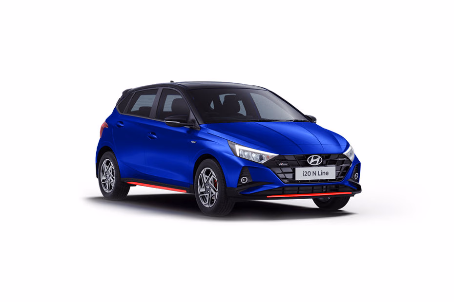 Hyundai i20 N Line in Thunder Blue With Abyss Black